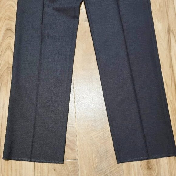New Bocaccio Uomo Dress Pants 36 Mens Gray Flat Front Unhemmed Paris Trousers - Picture 6 of 11